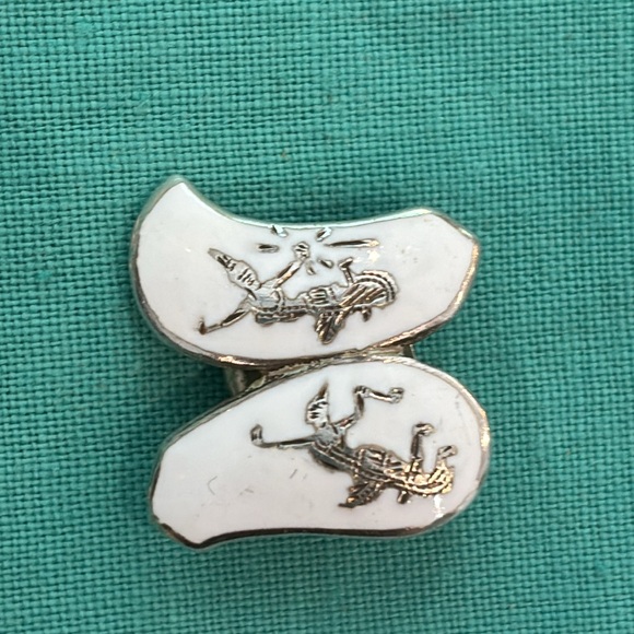 🩶🤍 Vintage Siam Dancing Goddess Solid Sterling Silver Clip Earrings - Picture 3 of 5